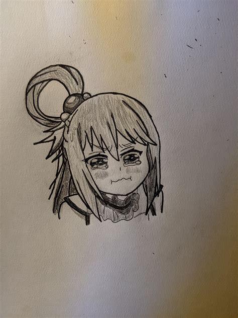 Still practicing, but drawing that pouting face was fun : r/Konosuba