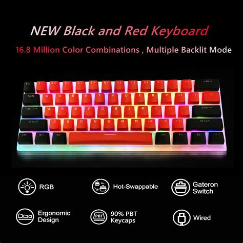 Womier/XVX K61 60 Percent Keyboard Hot Swappable, RGB Keyboard- Custom ...