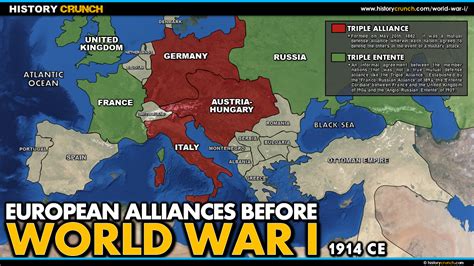 World War I Alliances Map - HISTORY CRUNCH - History Articles ...