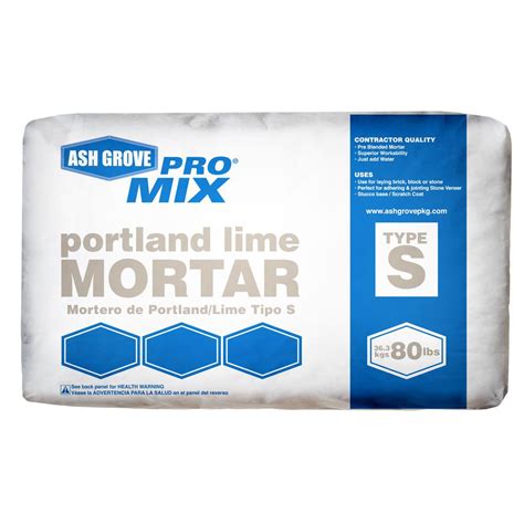 Ash Grove 80 lb. Portland Lime Mortar Mix-601.80.AG - The Home Depot