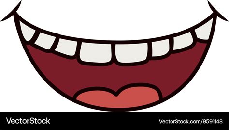 Smile cartoon icon mouth design graphic Royalty Free Vector