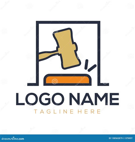 Attorney and Law Logo Design and Icon Stock Illustration - Illustration ...