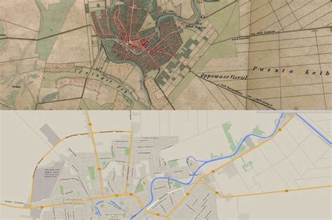 Zrenjanin Map: Then(1860s) and Now(2010s) | Fliiby | Map, Places to ...