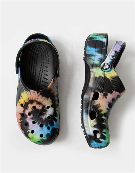 CROCS Classic Black Tie Dye Clogs - MULTI | Tillys