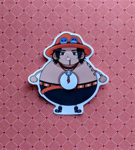 Ace Donut Sticker, One Piece Straw Hat Pirates | Vinyl sticker ...