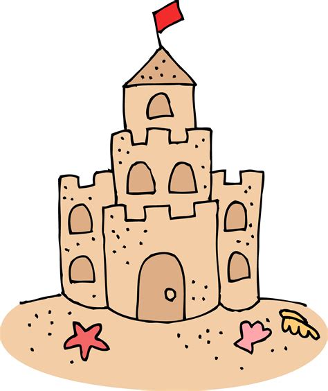 Cute Sand Castle Clipart - Free Clip Art