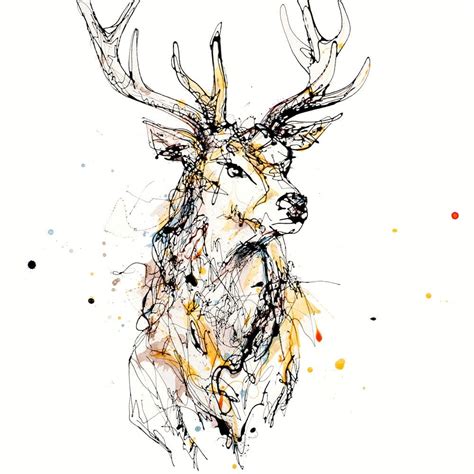 Grand - Stag Print, 30x30cm with Framing Options by Kathryn Callaghan