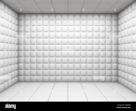 white mental hospital padded room empty with copy space Stock Photo - Alamy