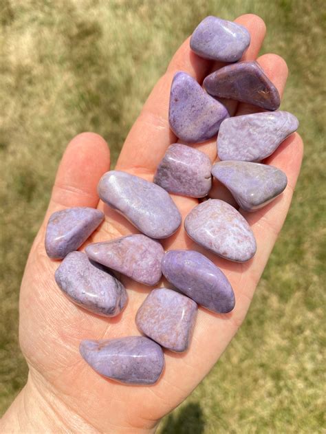 Purple Jade Stone 0.75-1.25 Grade AA tumbled stone | Etsy