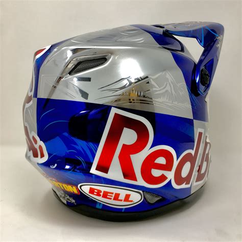 Custom Painted Bell Helmet with Redbull Design