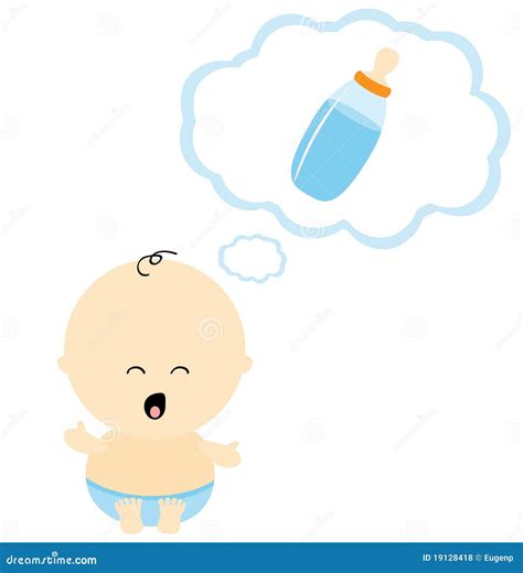 Hungry baby stock vector. Image of drink, baby, napkin - 19128418