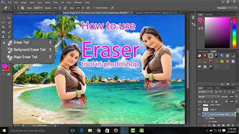 How to Use Eraser Tool in photoshop. - YouTube