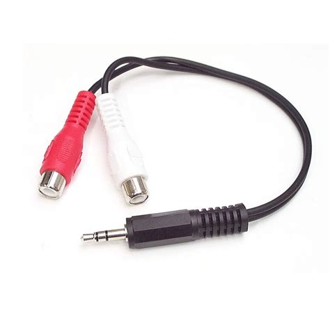 StarTech.com 6in Stereo Audio Y-Cable - 3.5mm Male to 2X RCA Female ...