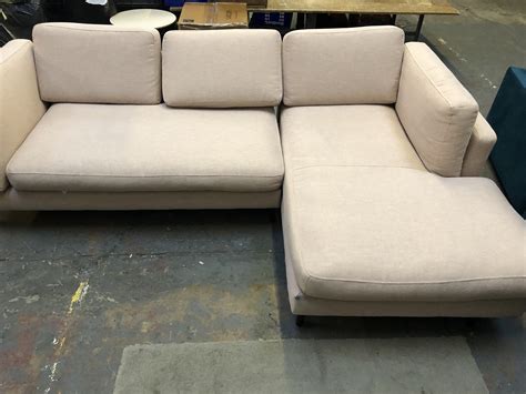 Swoon Munich Stylish Right Hand Corner Sofa in Blush House Weave - RRP ...