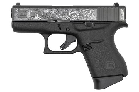 Glock 43 9mm Single Stack Pistol with Custom Engraved Slide (Made in ...