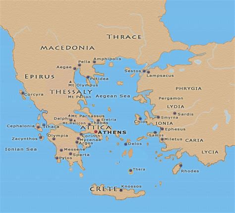 Ionia Ancient Greece Map - World Of Light Map