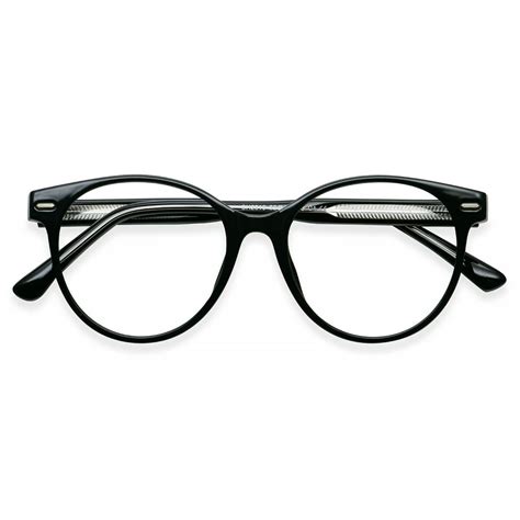 CH2810 Round Black Eyeglasses Frames | Leoptique