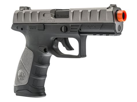 Beretta APX CO2 Metal Slide Airsoft Pistol, Black/Silver | Pyramyd Air