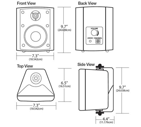 Public Address Wireless Speakers Specifications