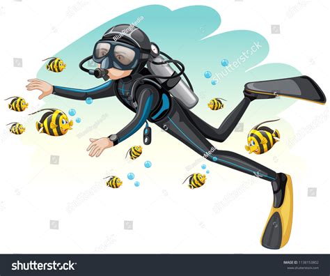 Scuba Diver Clipart Image