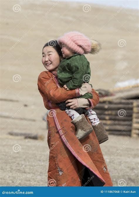 Mongolian Nomad People in Rural Area of Mongolia Editorial Stock Photo ...