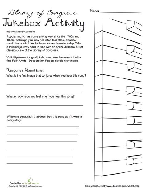 Music Appreciation Worksheets