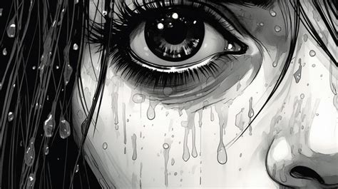 Premium AI Image | Hyperdetailed Illustration Of A Sad Girl Crying In ...