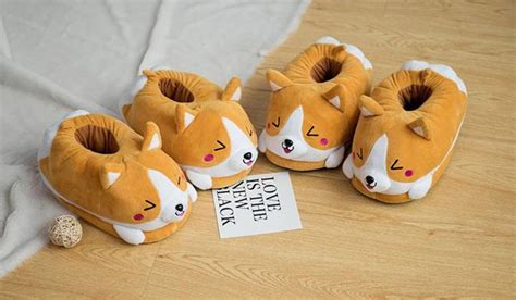 Corgi Slippers Plush Slippers for Women Fluffy Slipper for - Etsy