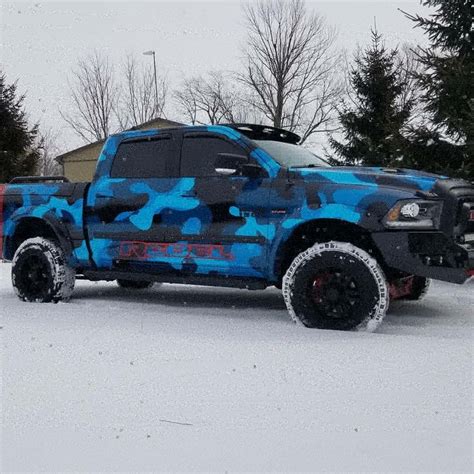 Blue Camo wrap | Camo truck, Camo wraps, Country trucks