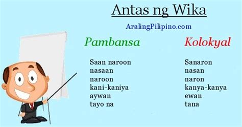 Mga Halimbawa Ng Antas Ng Wika Pambansa