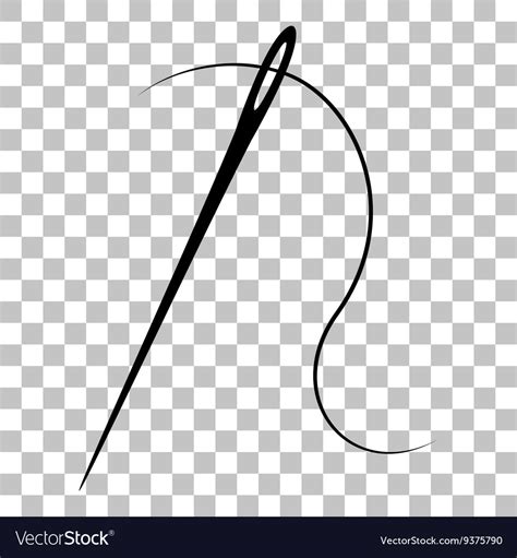 Needle with thread Royalty Free Vector Image - VectorStock