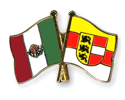 Crossed Flag Pins Mexico-Carinthia Flags