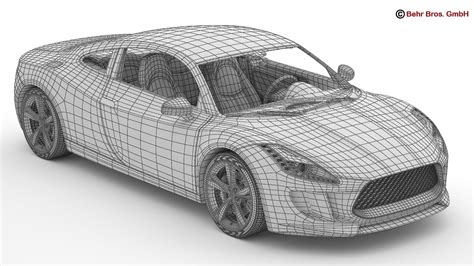 Generic Sports Car 3D Model - FlatPyramid