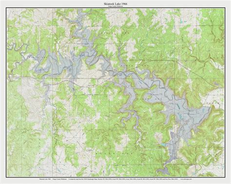 Skiatook Lake 1966 Old Topographic Map USGS Custom Composite - Etsy ...