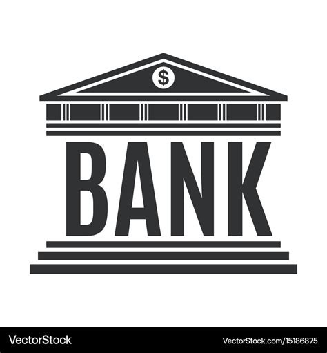 Bank concept icon isolated on white background Vector Image