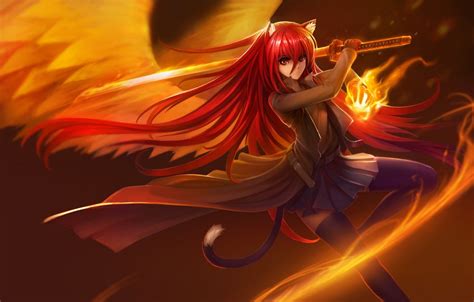 Anime Fire Girl Wallpapers - Top Free Anime Fire Girl Backgrounds ...