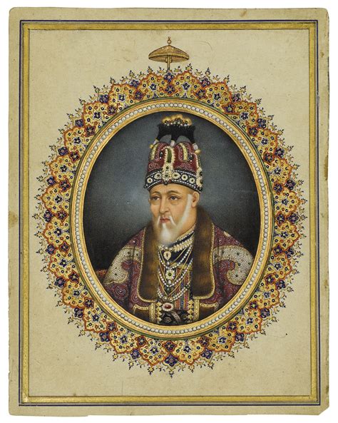 PORTRAIT OF THE MUGHAL EMPEROR AKBAR II, LUCKNOW, NORTH INDIA, CIRCA ...