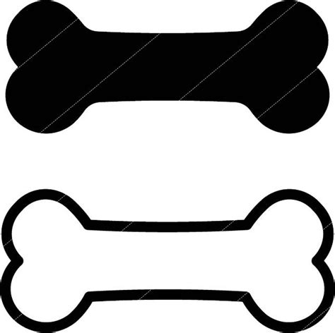 Dog Bone Svg, Dog Bone Digital, Dog Bone Png Clip Art. Vector Cut File ...