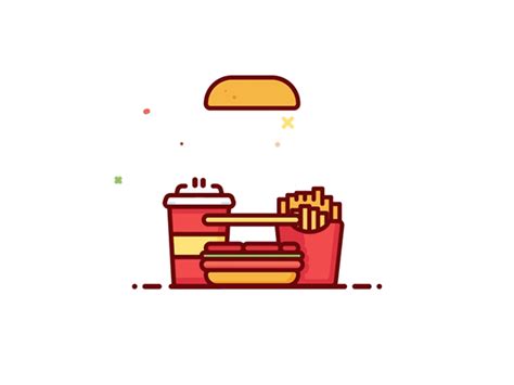 Fast food animation set on Behance