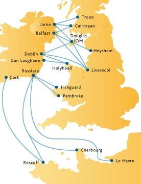 Uk To Ireland Ferry Routes Map - Tourist Map Of English