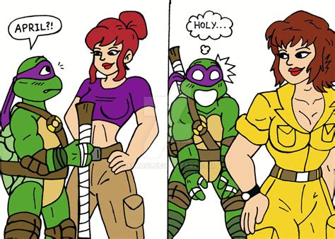 TMNT: Donnie and the Aprils by xero87 on DeviantArt