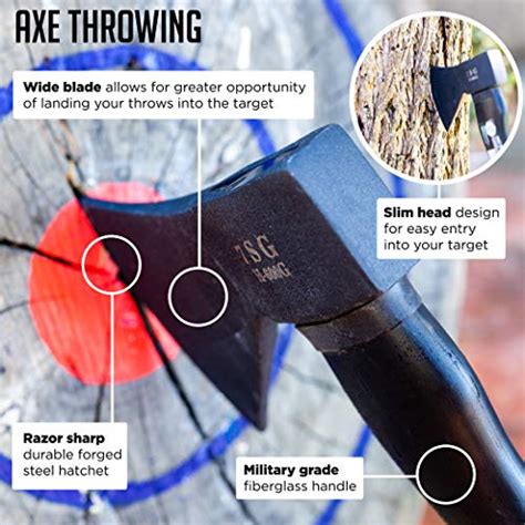 Camping Axe – Camping Hatchet with Sheath -Survival Throwing Axe ...