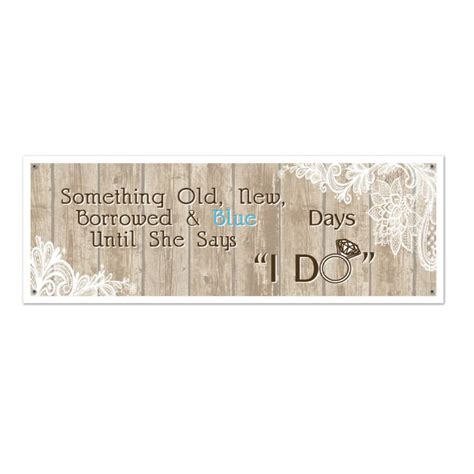 Rustic Wedding Sign Banner - The Party Warehouse