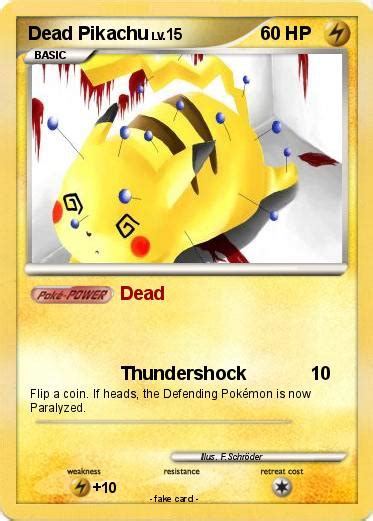 Pokémon Dead Pikachu 16 16 - Dead - My Pokemon Card