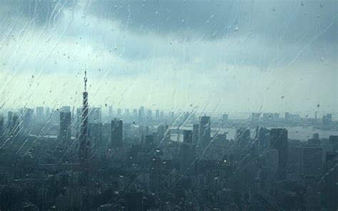 HD wallpaper: Japan Tokyo Cityscapes Urban Water Drops Tower Rain Glass ...