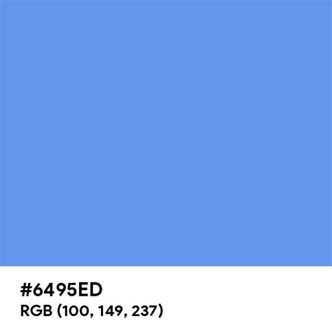 Cornflower Blue color hex code is #6495ED