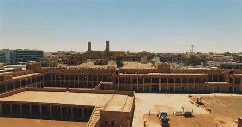 aerial view of the city of Hail, the streets of Hail, Saudi Arabia ...