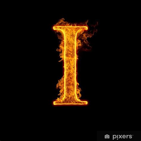 Poster Fire alphabet letter I - PIXERS.CA