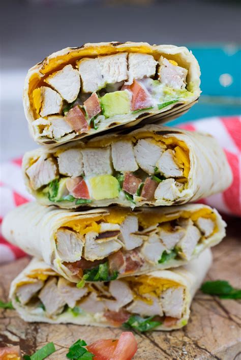 Healthy Chicken Avocado Wraps | Recipe | Avocado wrap, Healthy chicken ...