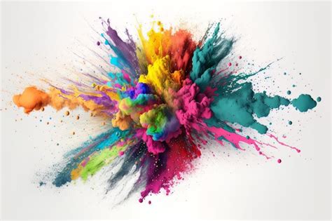 Premium Photo | Art clor colorful splash holi rainbow color powder ...